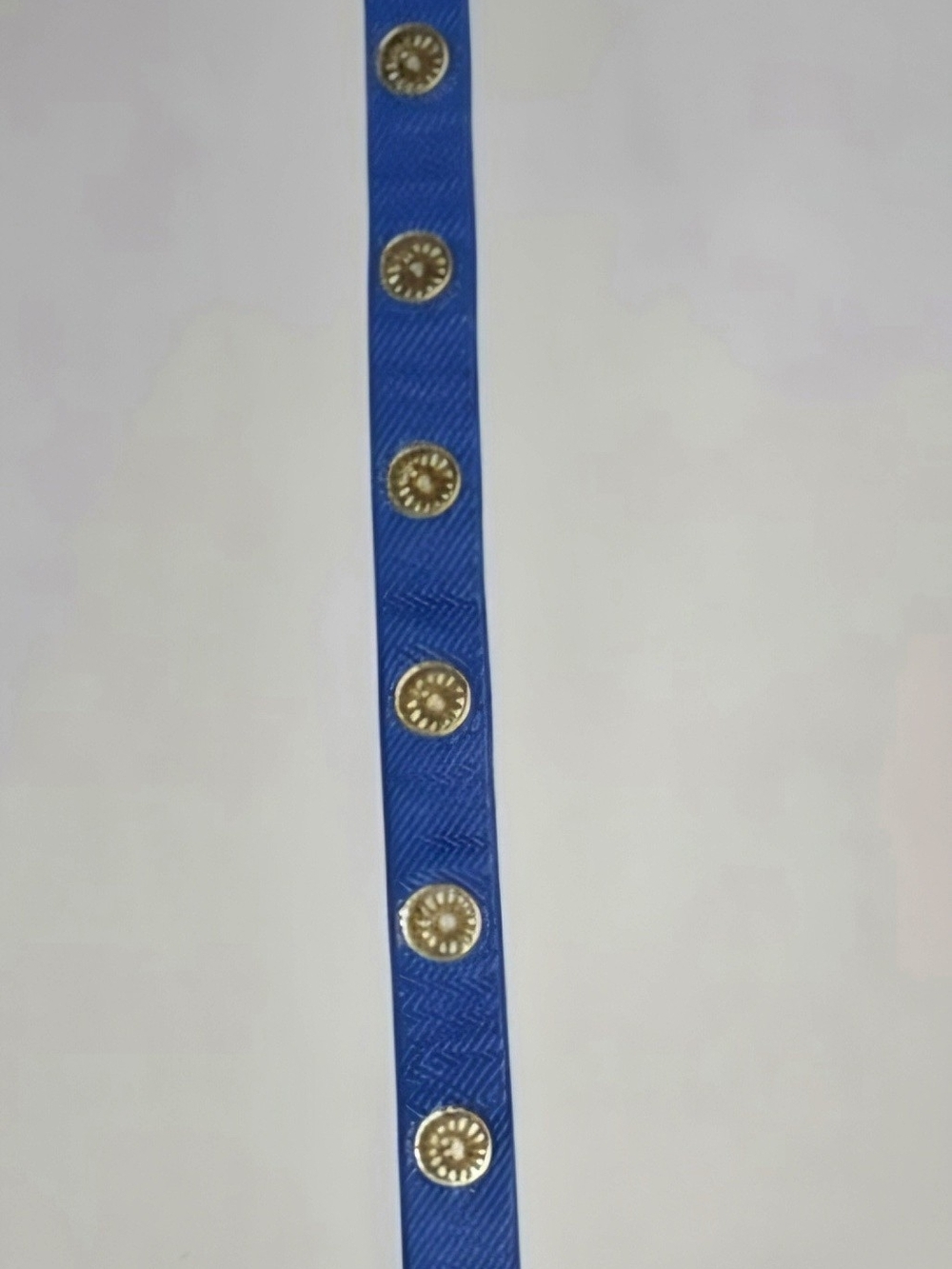 "FLASH SALE" NEW Tory Burch Blue Leather Sunflower Logo Wrap Bracelet/Choker - Picture 5 of 9